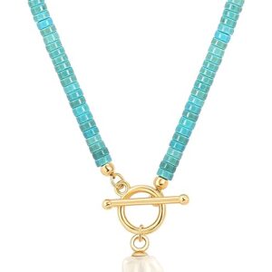 Aobei Pearl 18K Gold Moon Star Lion Evil Eye Pendant Necklace Medallion Paperclip Chian Choker Layering Jewery for Women